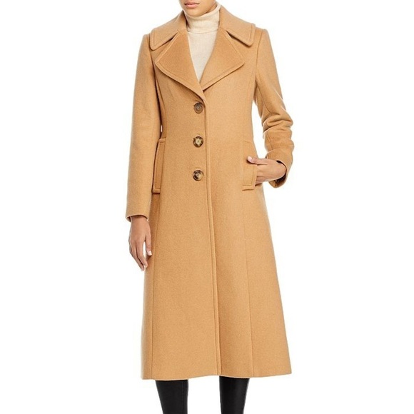 Tory Burch WOOL CASHMERE COAT Tan Camel Knee Length - Picture 1 of 7